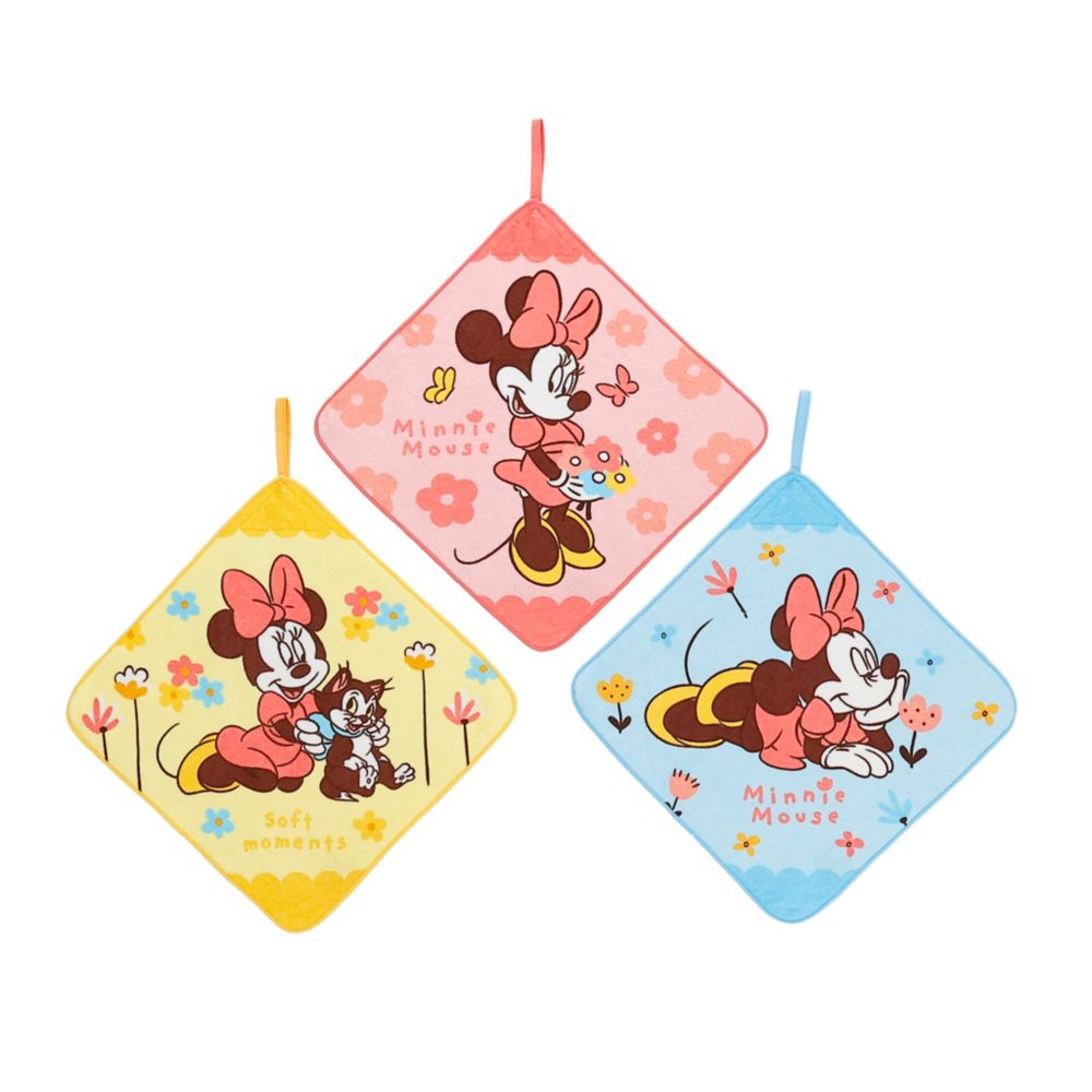 ミニーマウス ループタオル３枚組 ソフトモーメント