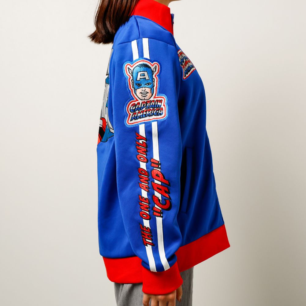 【キャラジャン】Marvel ジャージ(LL） キャプテン・アメリカ「ファイトザシールド」