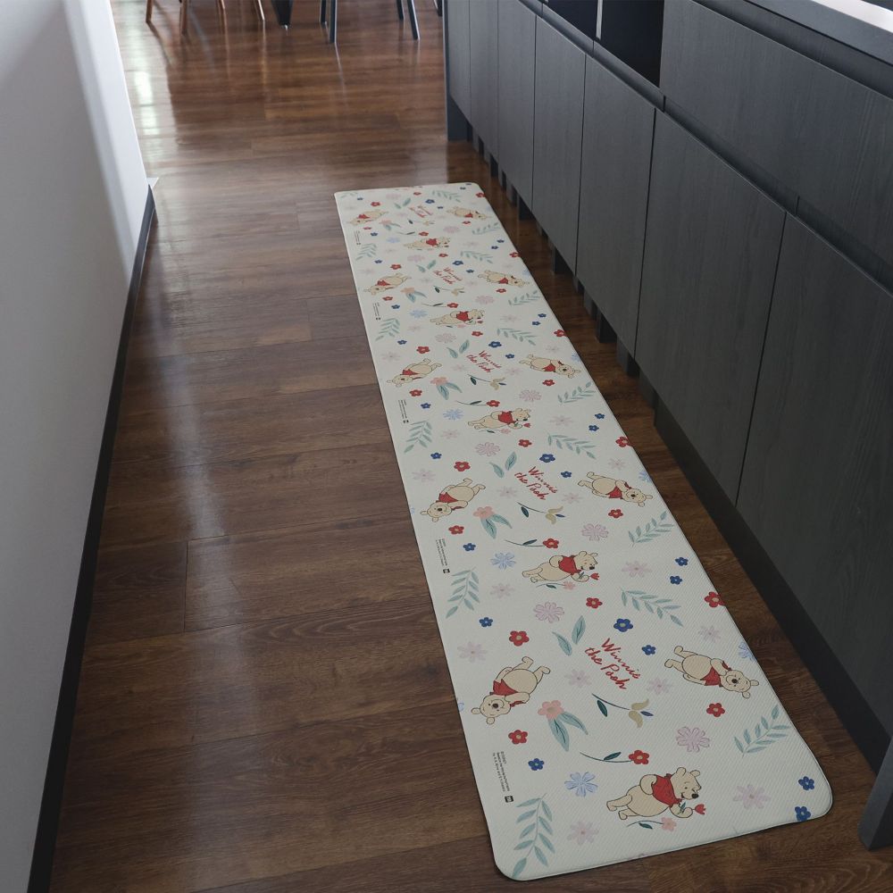 くまのプーさん キッチンマット リーフフラワーガーデン