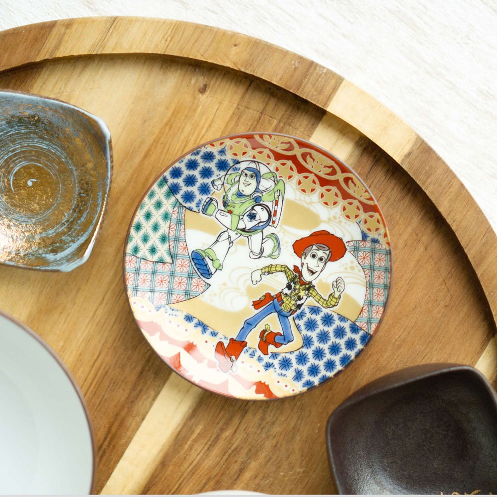 九谷焼小皿　ウッディ＆バズ