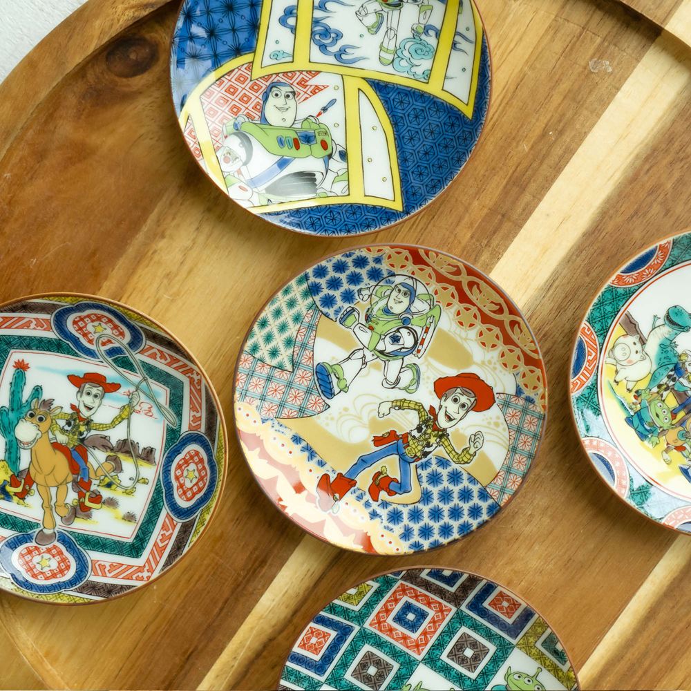 九谷焼小皿　ウッディ＆バズ