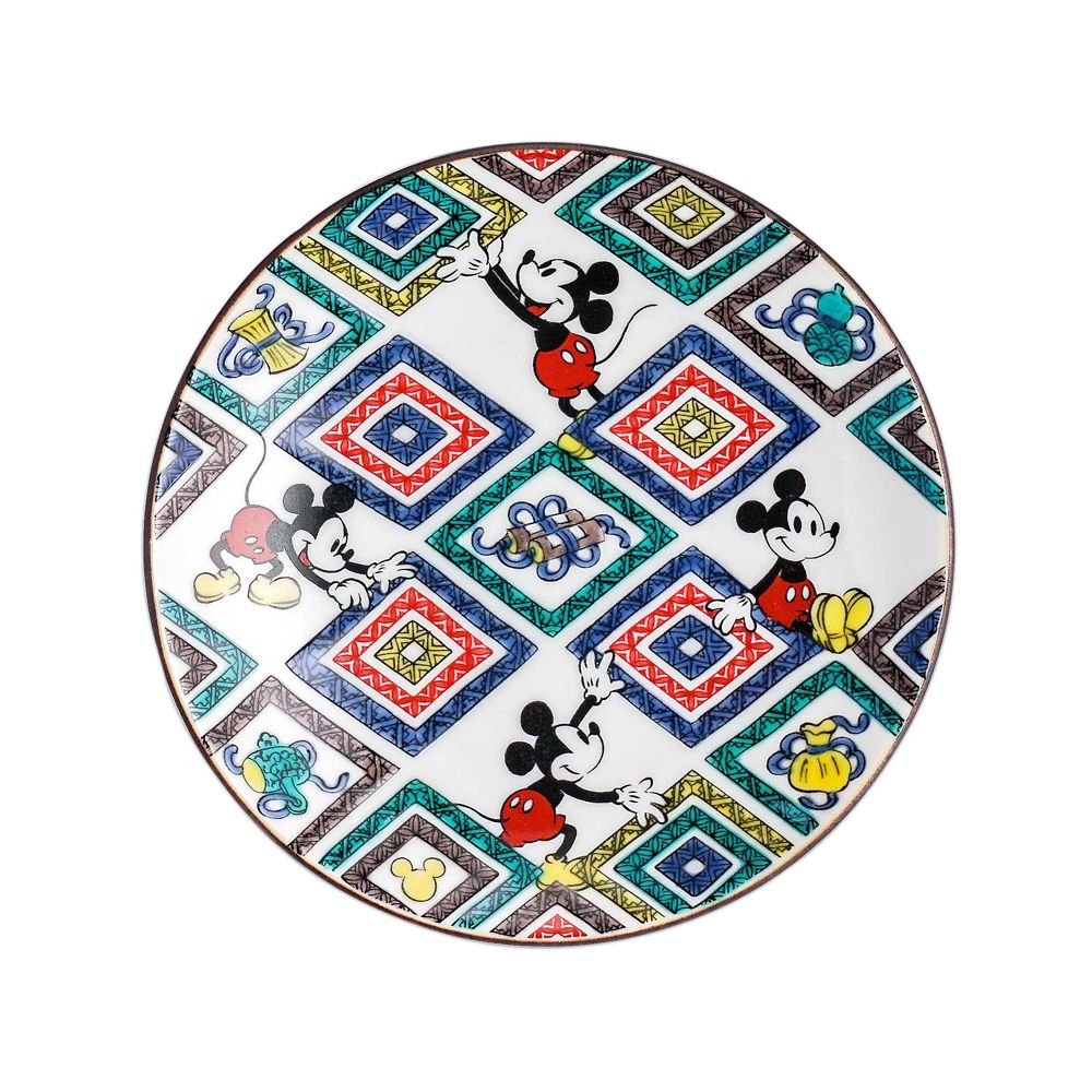 ミッキーマウス/小皿5pcsセット　九谷画風