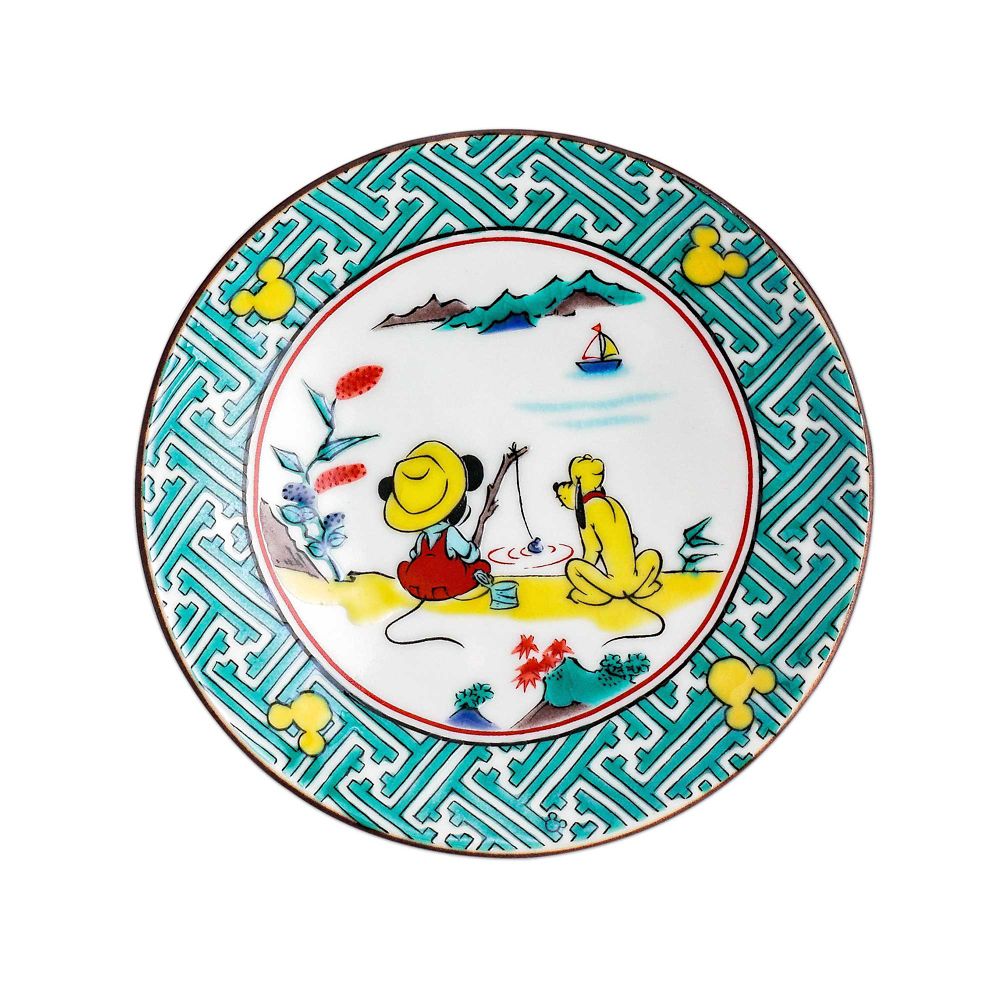 ミッキーマウス/小皿5pcsセット　九谷画風