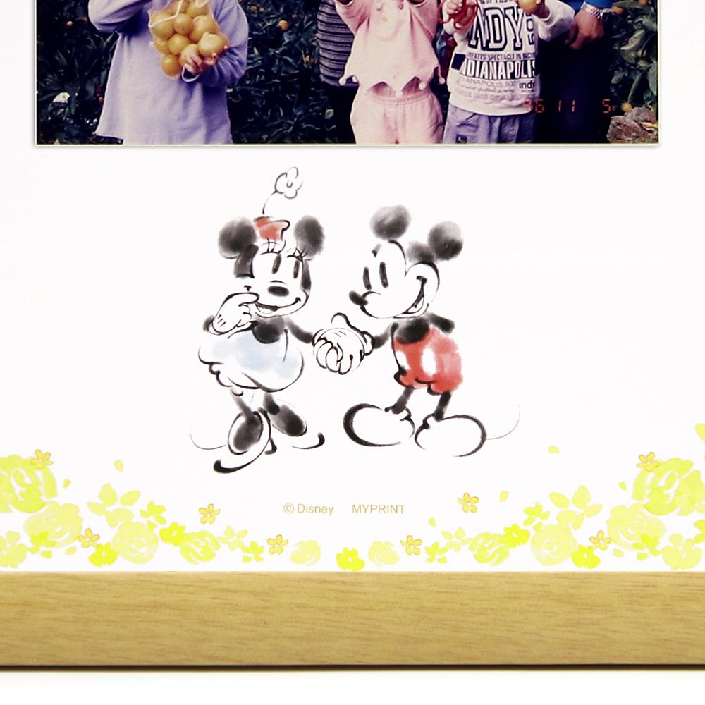公式 ショップディズニー 受注生産 ネームインポエム2人用 写真貼付けスペース有り 和花 Waka ミッキー ミニー