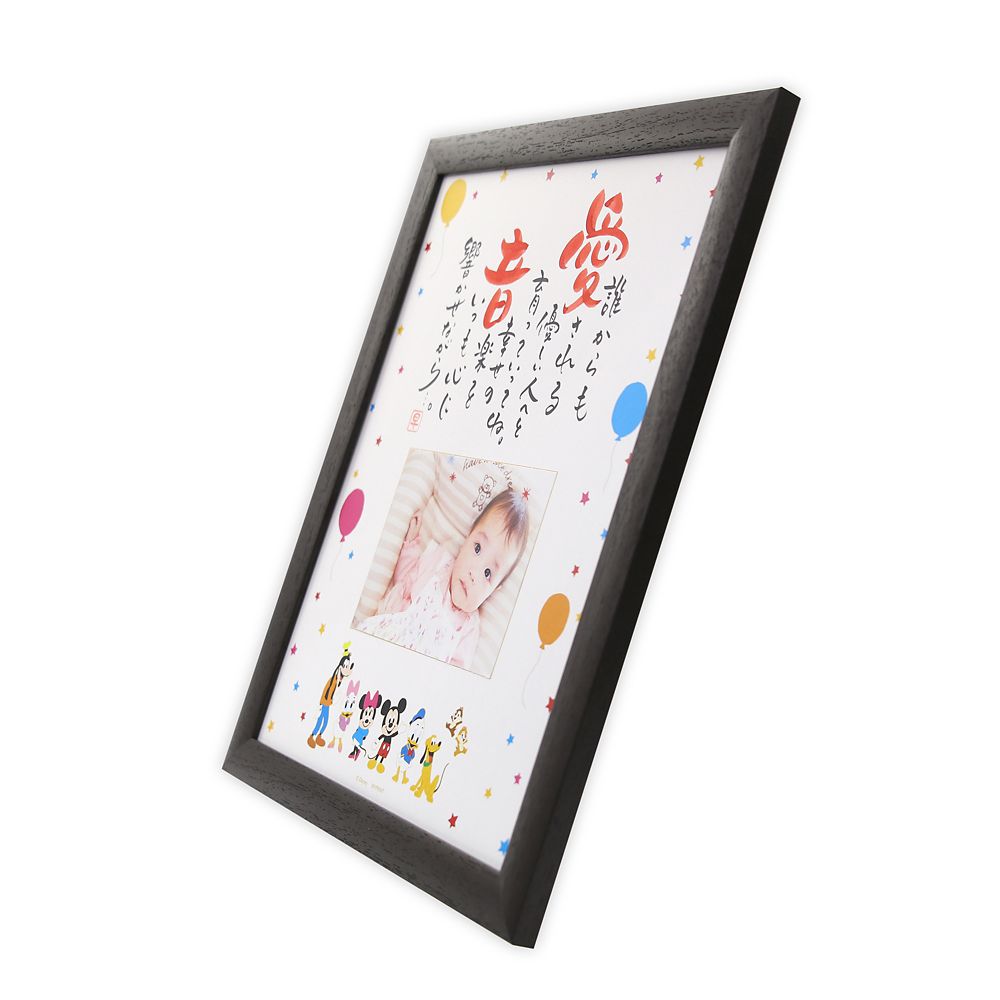 【受注生産】ネームインポエム出産祝い1人用／写真貼付けスペース有り ポップ（ミッキー＆フレンズ）