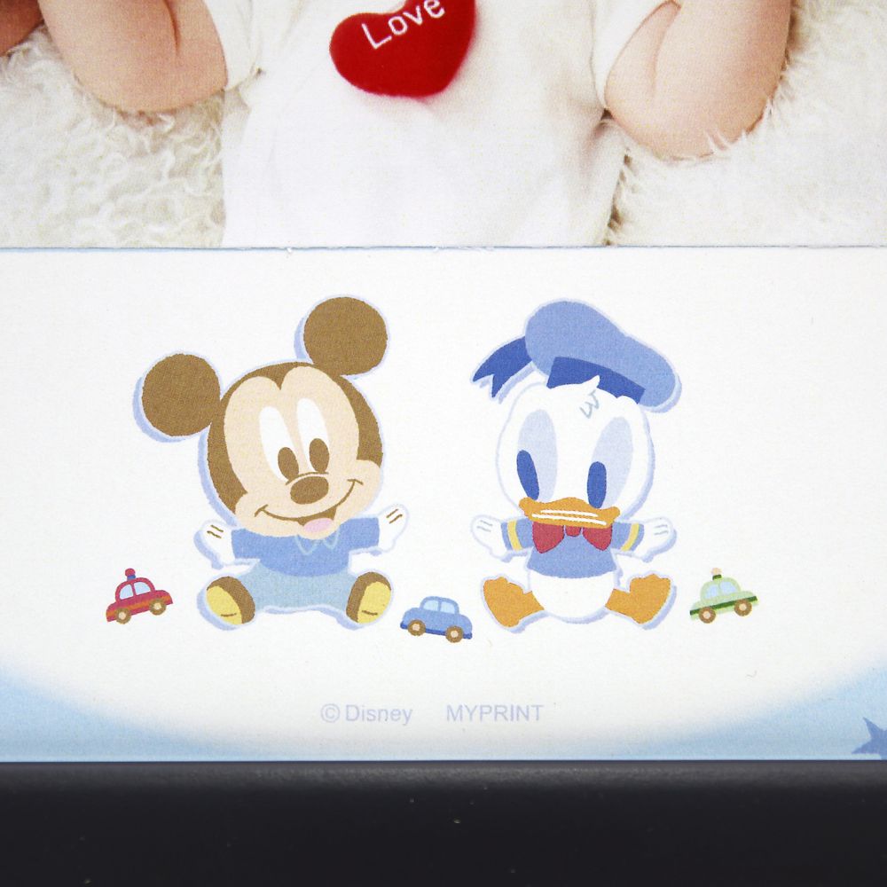 公式 ショップディズニー 受注生産 ネームインポエム出産祝い1人用 写真貼付けスペース有り ボーイ ベビーミッキー ベビードナルド