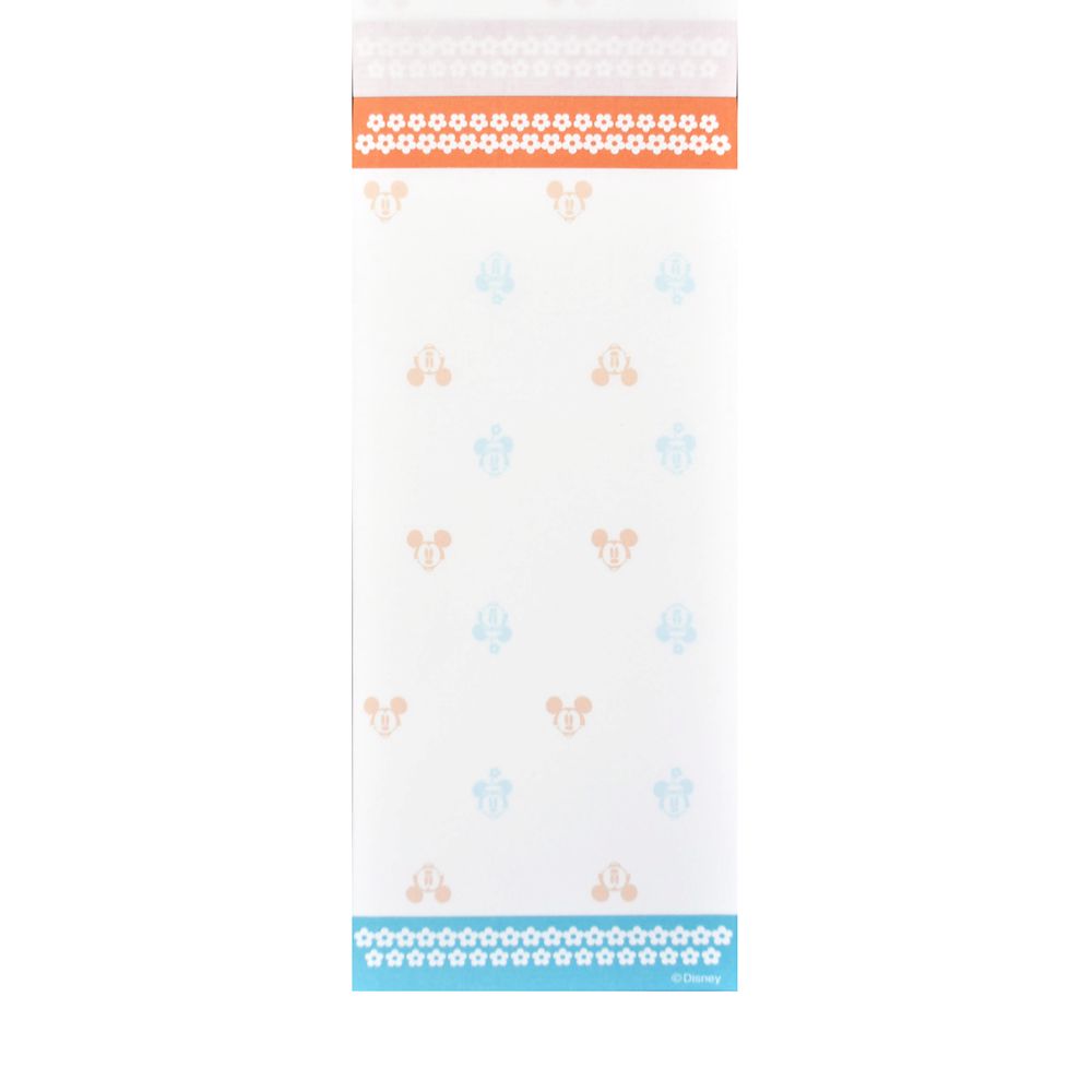 一筆箋　顔花ツートン　オレンジ・水色