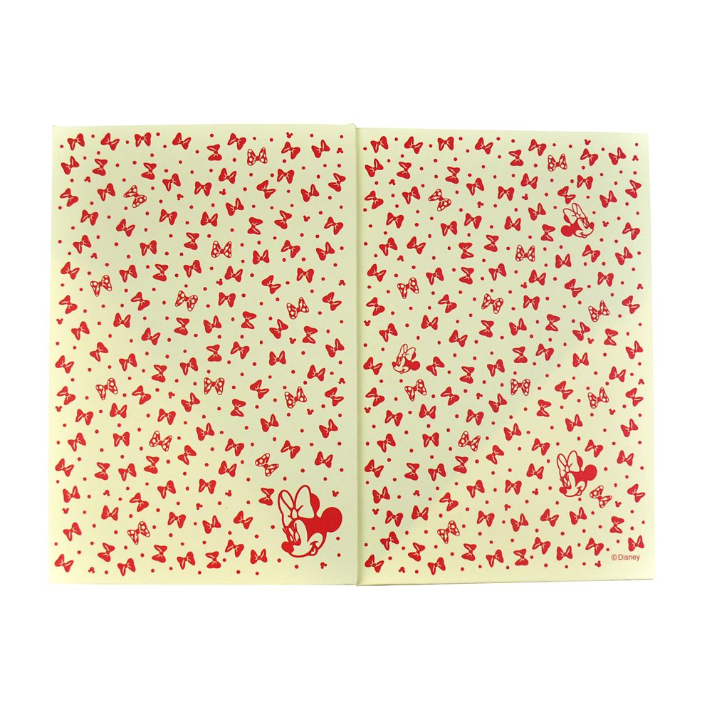 和ノート　リボンちらし赤　ミニーマウス
