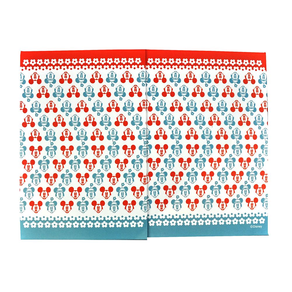 和ノート　顔花ツートン　オレンジ・水色