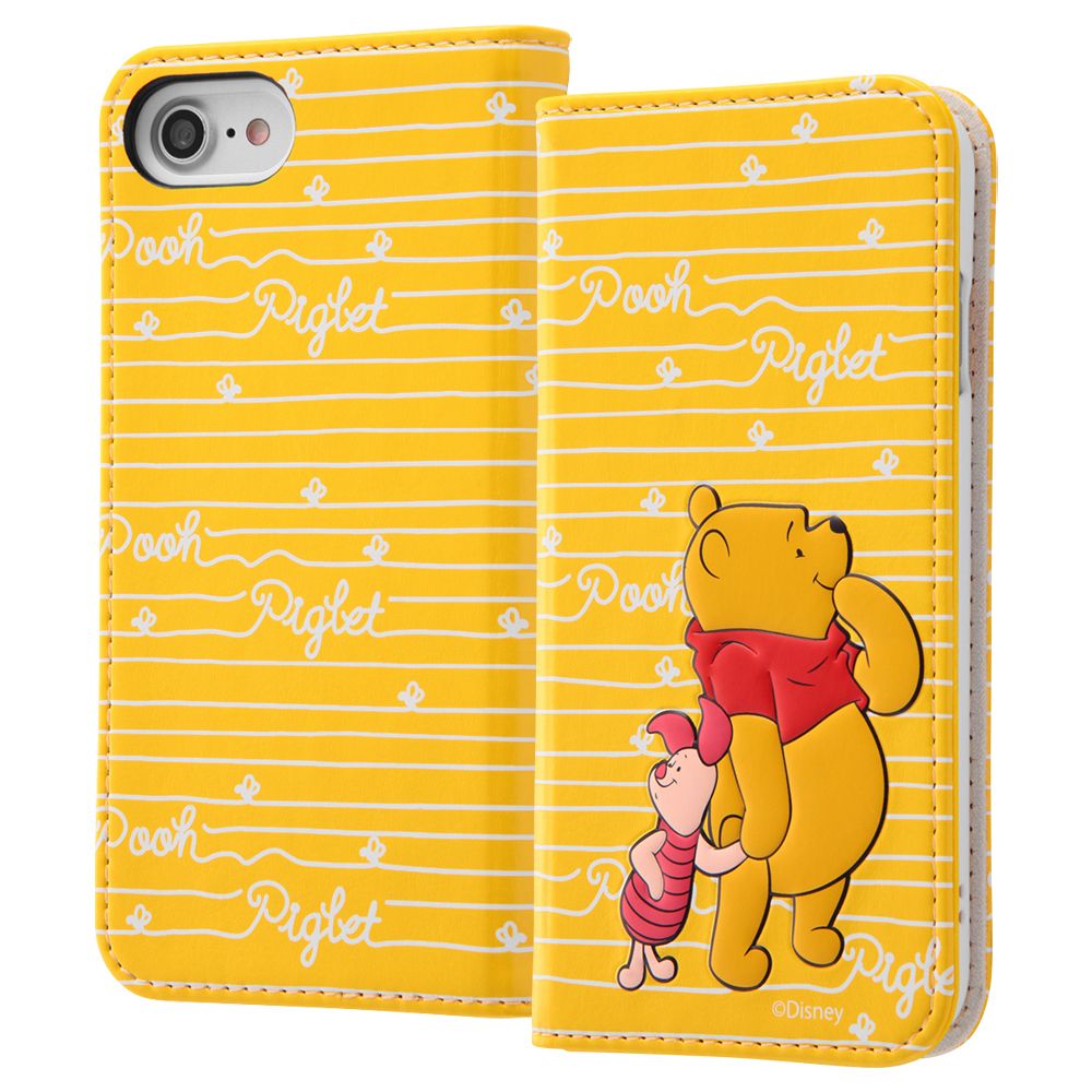 公式 ショップディズニー Iphone Se 第2世代 8 7 ディズニーキャラクター 手帳型ケース スタンディング カーシヴ プー