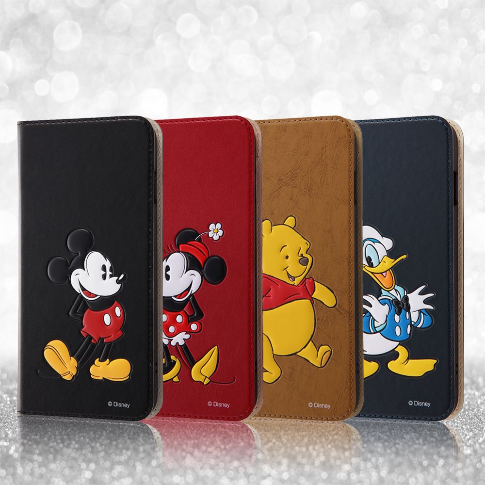 公式 ショップディズニー Iphone 8 7plus ディズニーキャラクター 手帳型ケース スタンディング プー
