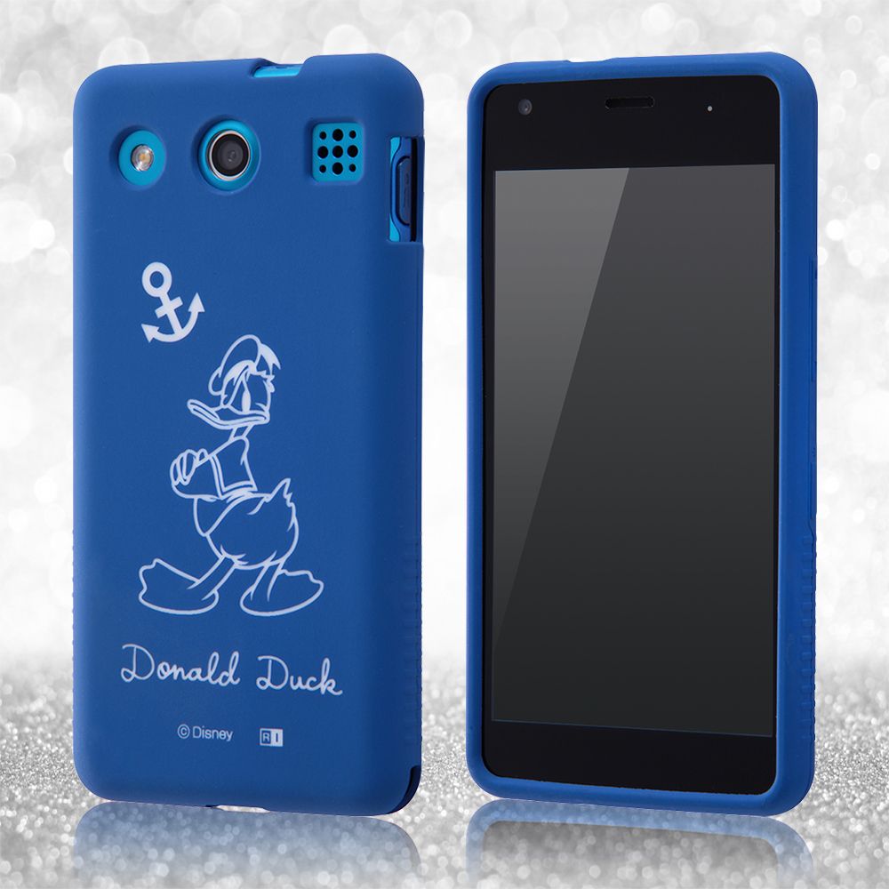 公式 ショップディズニー Au Miraie F ディズニーキャラクター シリコンケース カーヴィング ドナルド