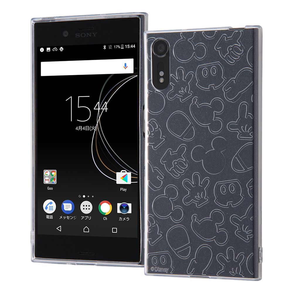 公式 ショップディズニー Xperia Xzs ディズニーキャラクター Tpuソフトケース キラキラ ミッキー クリア