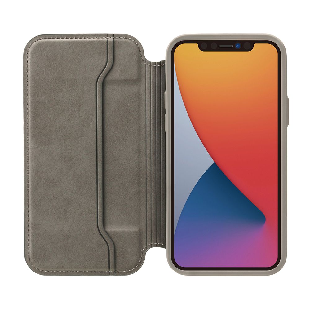 ロゴ iPhone 12 mini用 ガラスフリップケース