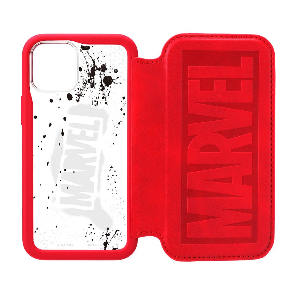 ロゴ iPhone 12 mini用 ガラスフリップケース