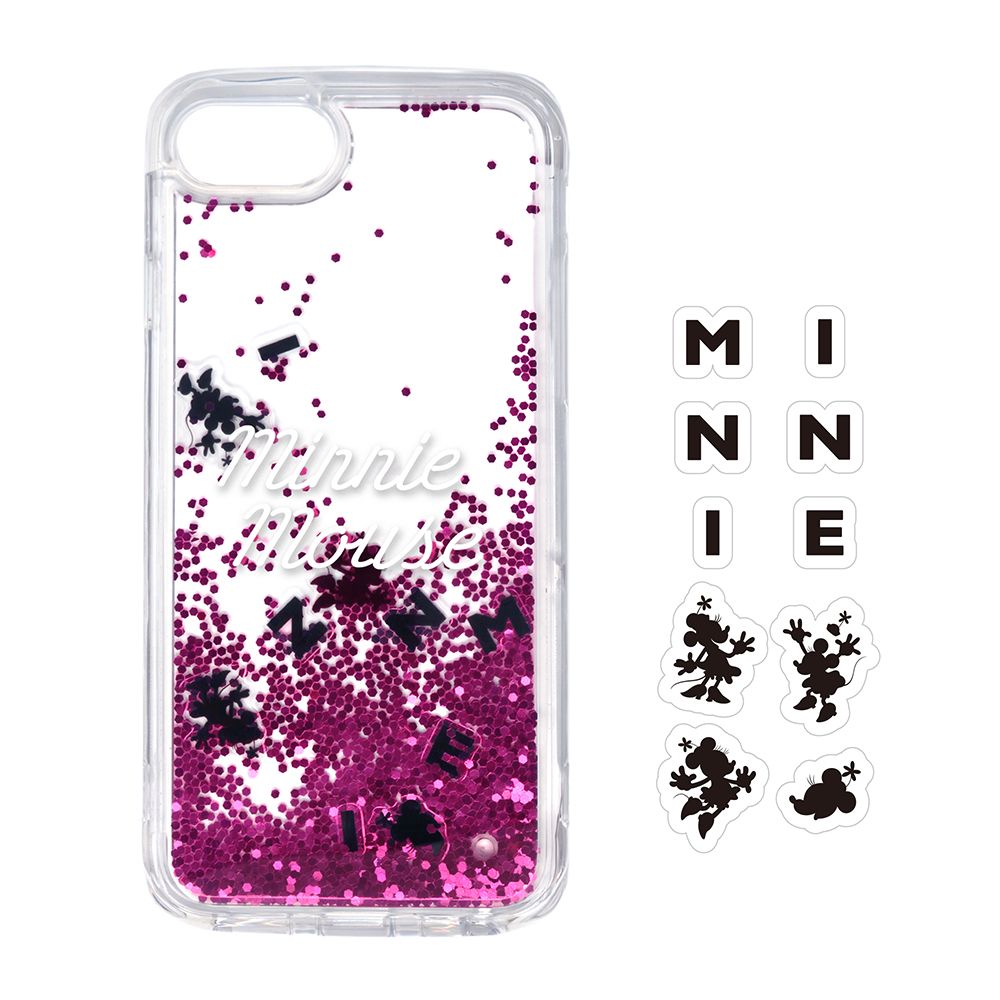 ミニーマウス iPhone 6/6s/7/8/SE用 グリッターケース
