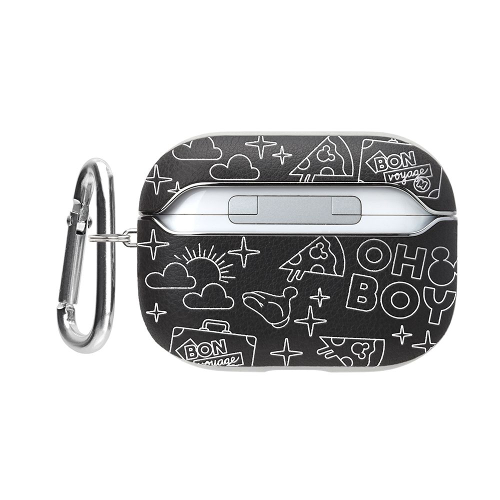 ミッキーマウス ブラック AirPods Pro用 PUレザーケース