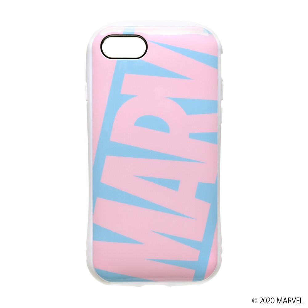 ロゴ/ピンク＆ブルー iPhone 7/8/SE(第2世代)用 ハイブリッドタフケース