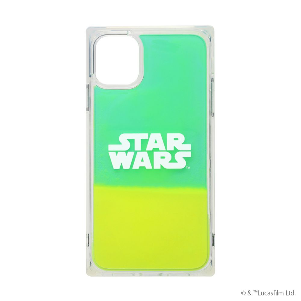 ロゴ/グリーン&イエロー iPhone 11用 ネオンサンドケース