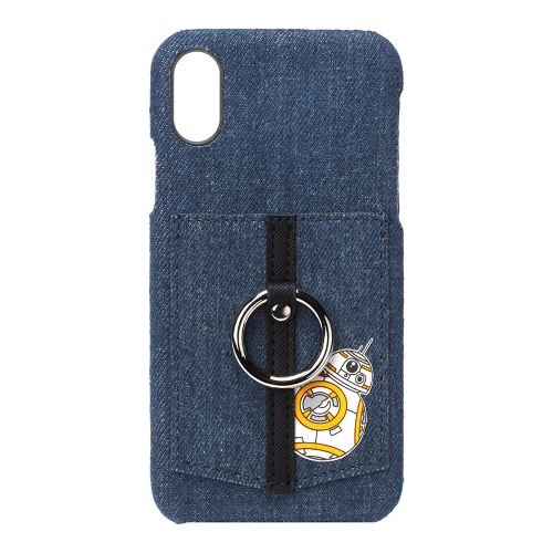 BB-8 iPhoneX/XS用 ハードケース ポケット&リング付き