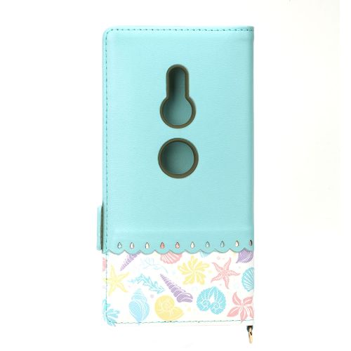 アリエル Disney series XperiaXZ2用 フリップカバー パステルリボン