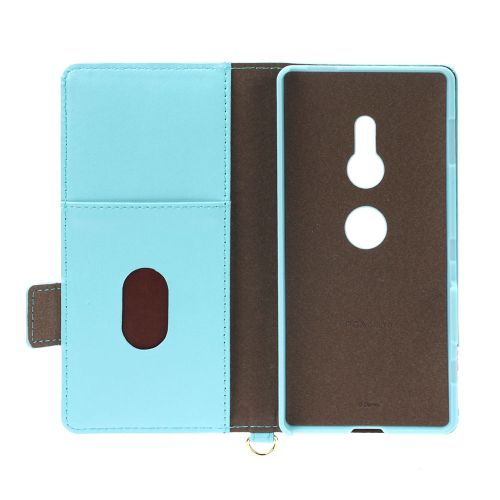 アリエル Disney series XperiaXZ2用 フリップカバー パステルリボン