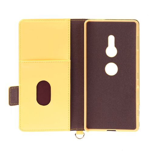 ベル Disney series XperiaXZ2用 フリップカバー パステルリボン