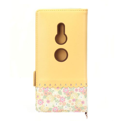 ベル Disney series XperiaXZ2用 フリップカバー パステルリボン