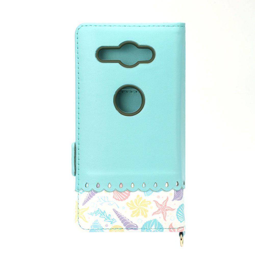 アリエル Disney series XperiaXZ2 Compact用 フリップカバー パステルリボン