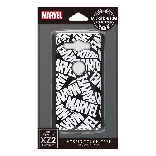 ロゴ／ブラック XperiaXZ2 Compact用 ハイブリッドタフケース