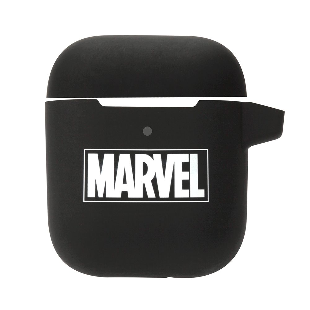 ロゴ／ブラック Air Pods充電ケース用　シリコンカバー