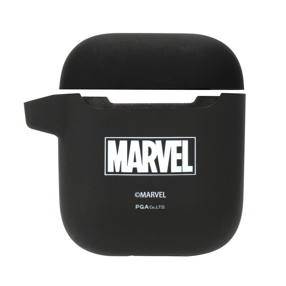 ロゴ／ブラック Air Pods充電ケース用　シリコンカバー