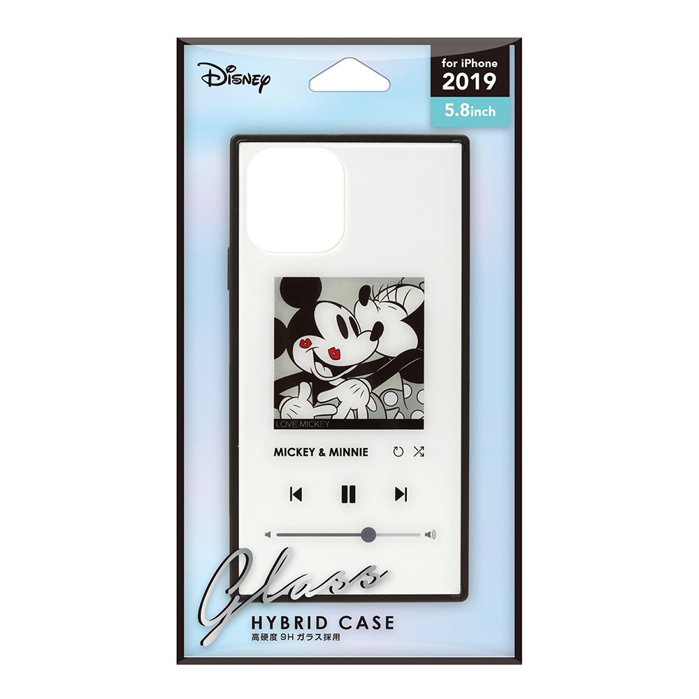ミッキーマウス/ホワイト iPhone 11 Pro  ガラスハイブリッドケース