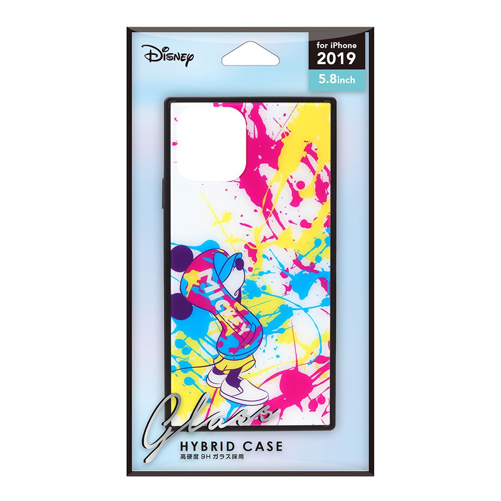 ミッキーマウス/ホワイト iPhone 11 Pro  ガラスハイブリッドケース