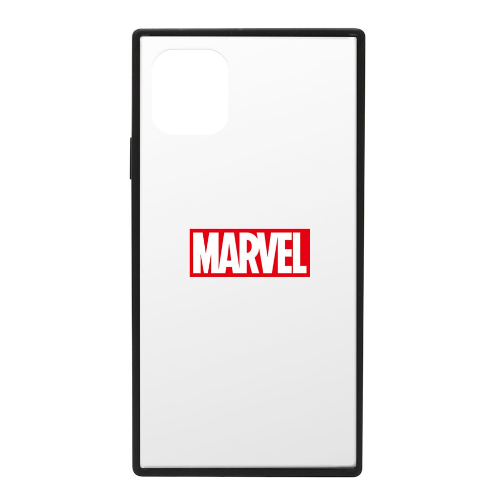 ロゴ/ホワイト iPhone 11 ガラスハイブリッドケース