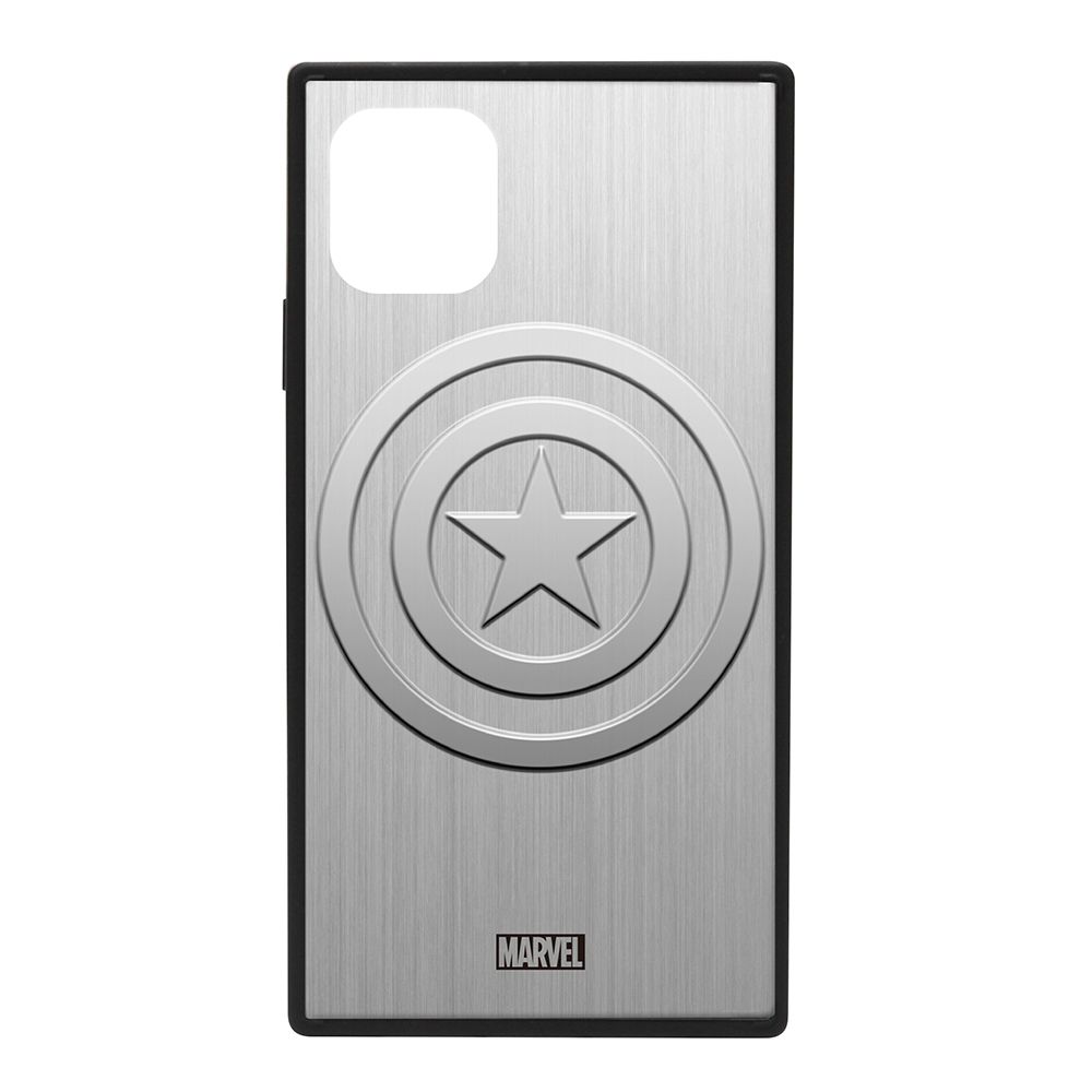 キャプテン・アメリカ/シルバー iPhone 11 ガラスハイブリッドケース