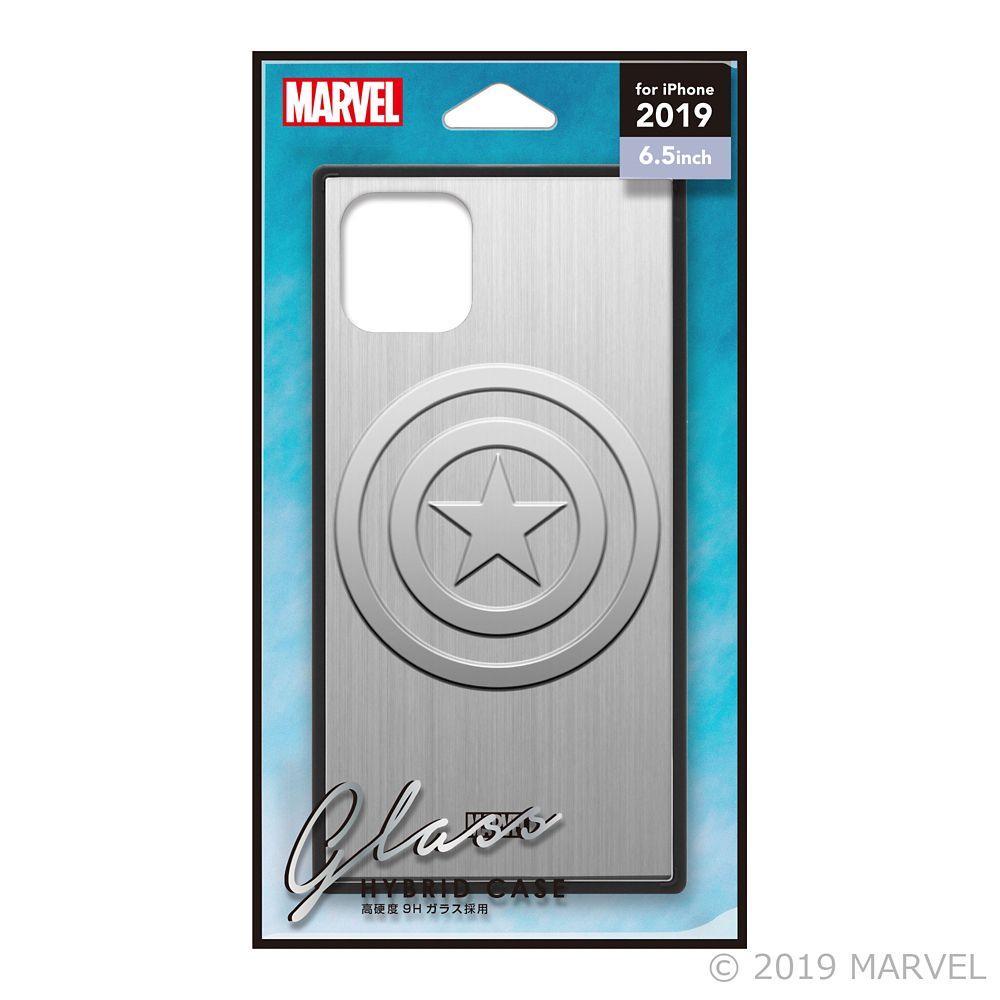 キャプテン・アメリカ/シルバー iPhone 11 Pro Max ガラスハイブリッドケース