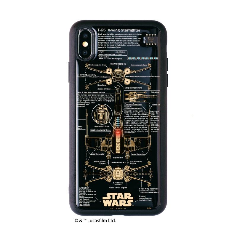 公式 ショップディズニー スター ウォーズ Iphone Xs Max用 スマホケース カバー Flash X Wing 基板アート ブラック