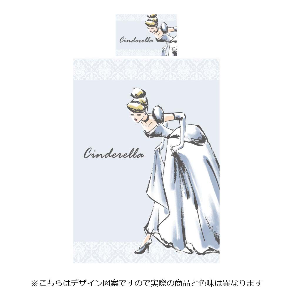 [SB-614-D]シンデレラ絵羽布団カバー　シーツ　ピローケース（枕カバー）3点セットシングル　シンデレラ