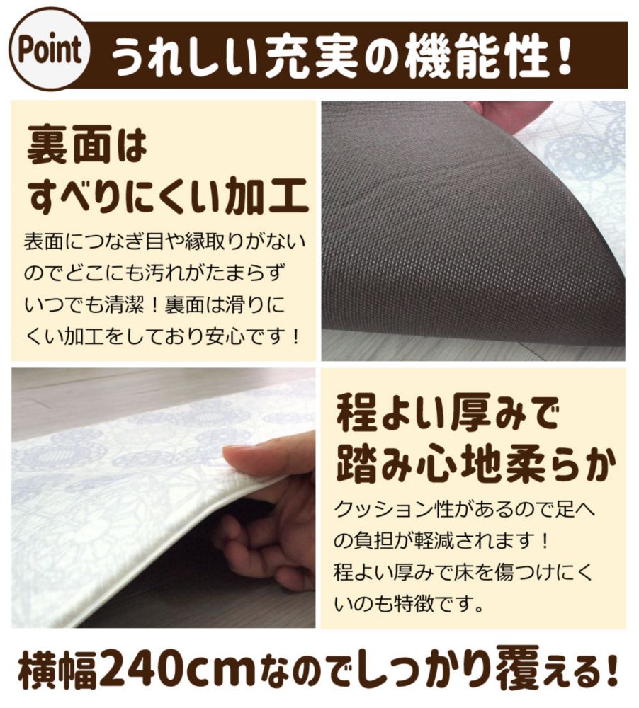 ミツマルミッキーPVCキッチンマット[SB-636-D]