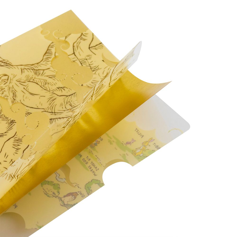 加美屋 金箔調クリアファイル くまのプーさん 招福瑞雲図