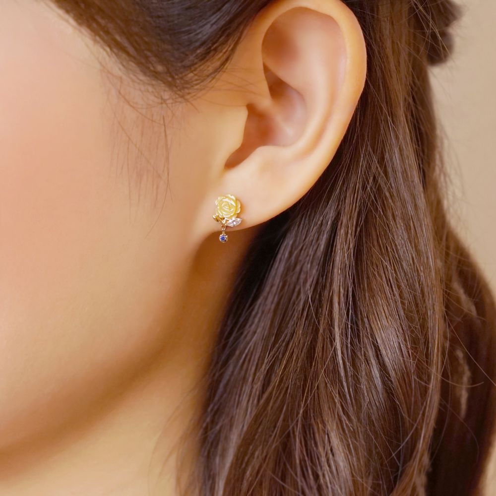 公式 ショップディズニー ディズニーコレクションジュエリー 美女と野獣 ピアス True Rose