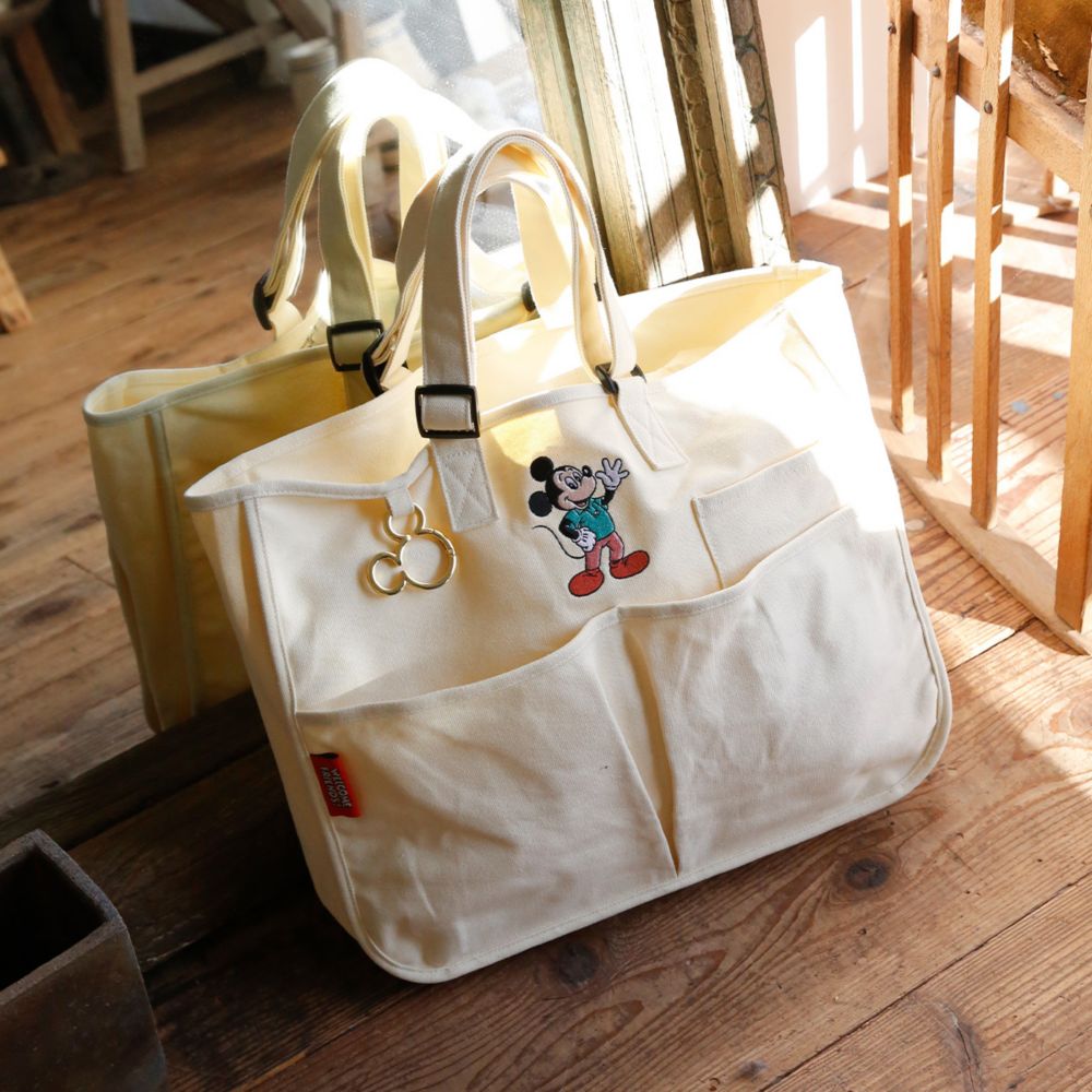 【ACCOMMODE】ミッキー キャンバスマルチポケットトート(D-BC081/IV)