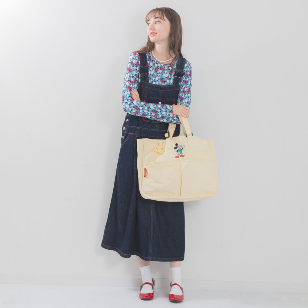 【ACCOMMODE】ミッキー キャンバスマルチポケットトート(D-BC081/IV)