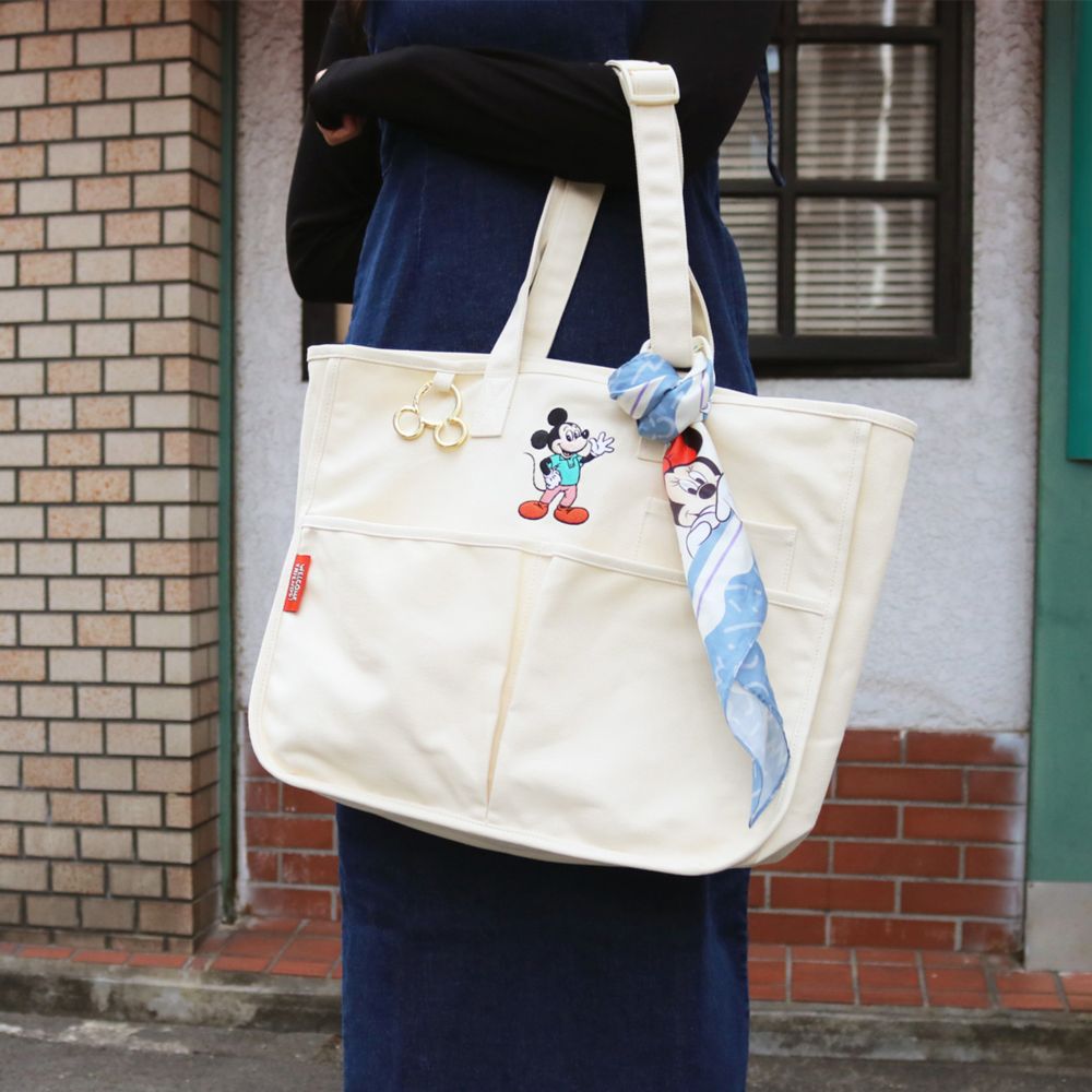 【ACCOMMODE】ミッキー キャンバスマルチポケットトート(D-BC081/IV)