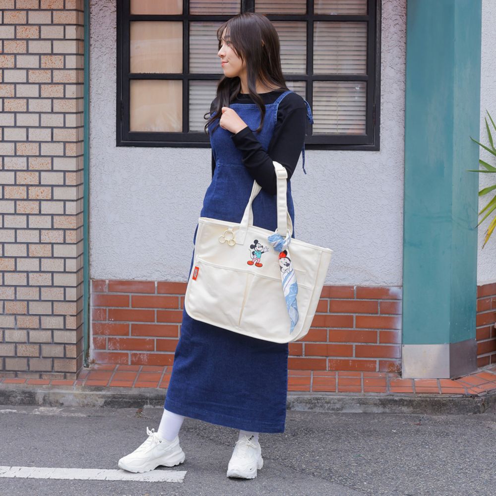 【ACCOMMODE】ミッキー キャンバスマルチポケットトート(D-BC081/IV)