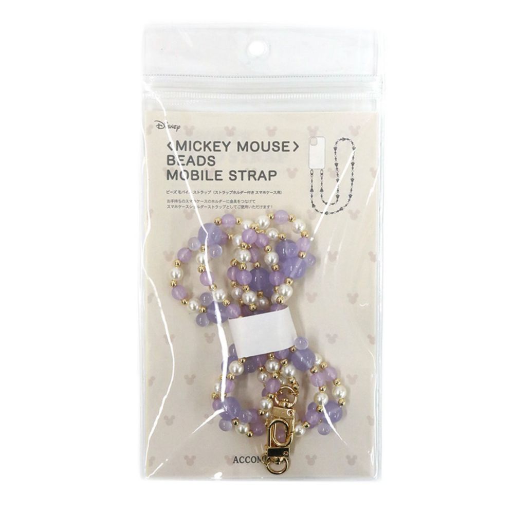 【ACCOMMODE】ミッキー  ビーズストラップ(D-KJ 1441/LV)