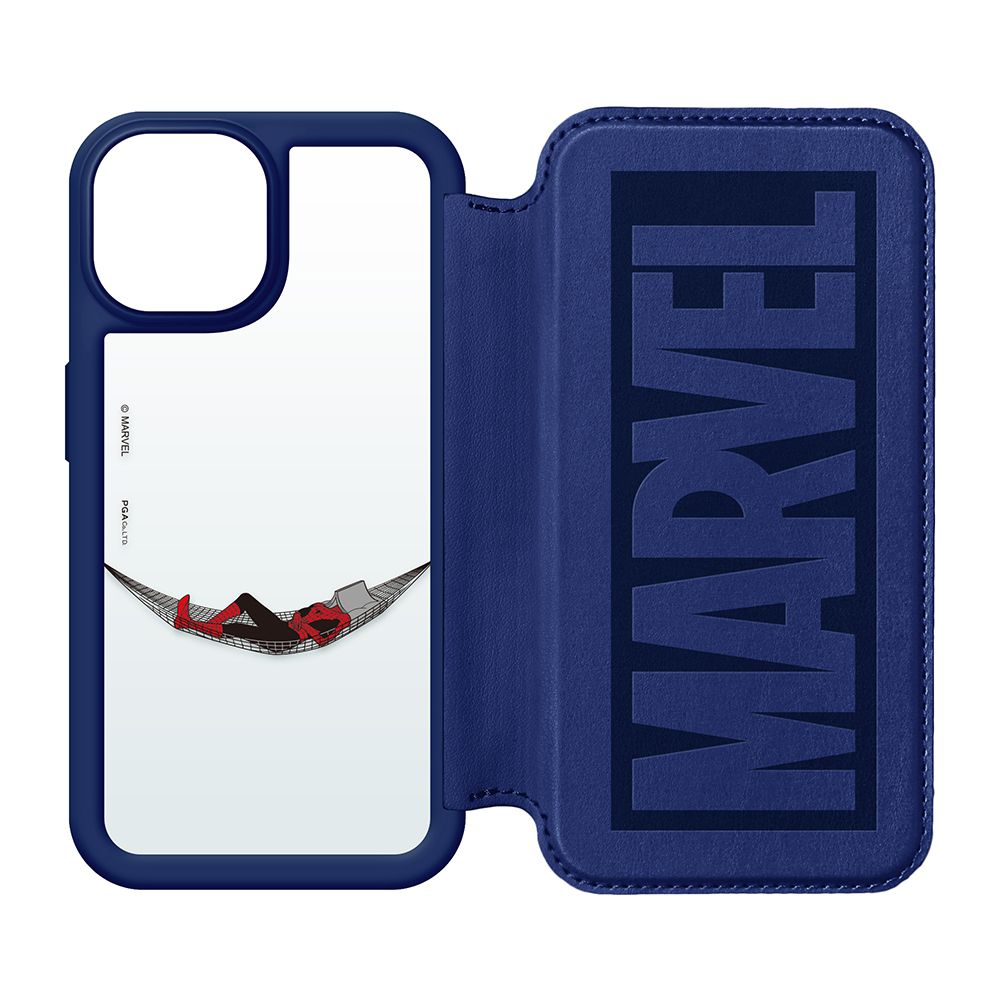 スパイダーマン iPhone 13 mini用 ガラスフリップケース