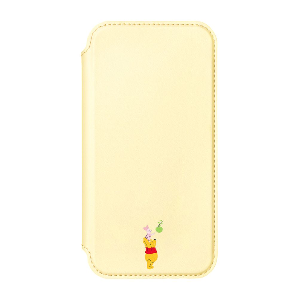 くまのプーさん iPhone 13用 ガラスフリップケース