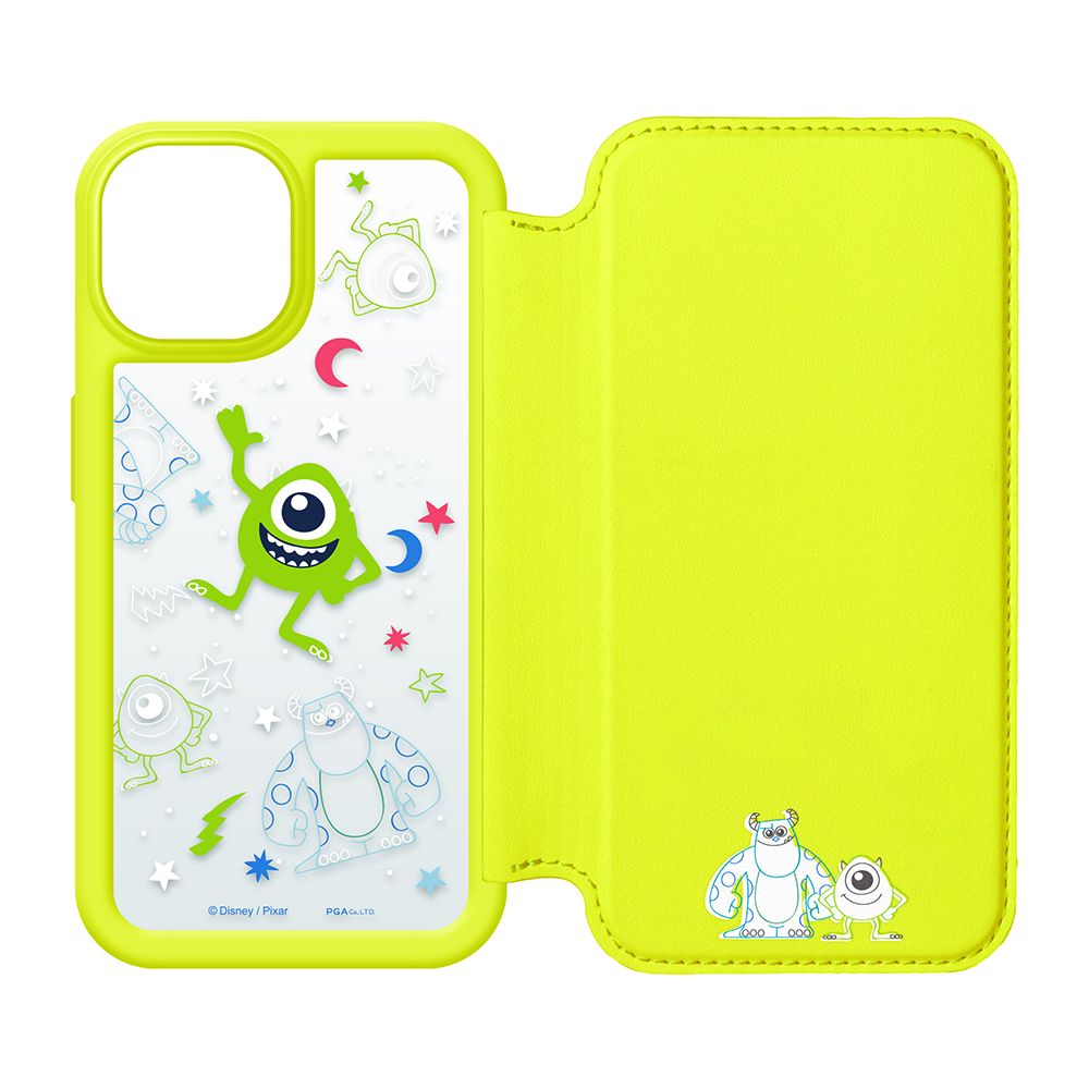 モンスターズ・インク iPhone 13用ガラスフリップケース